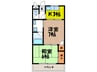 パティオ鴻池 2Kの間取り