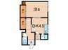 メゾン西山町 1DKの間取り