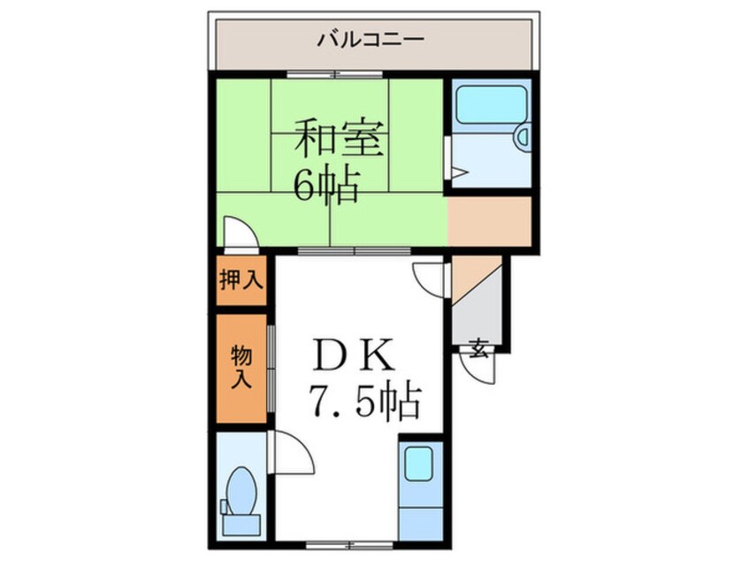 間取図 コ－ポサンミドロ