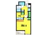 エクセル万代 1Kの間取り