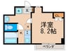シャントール二条 1Kの間取り