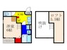 ルーイヒハイム 1Kの間取り