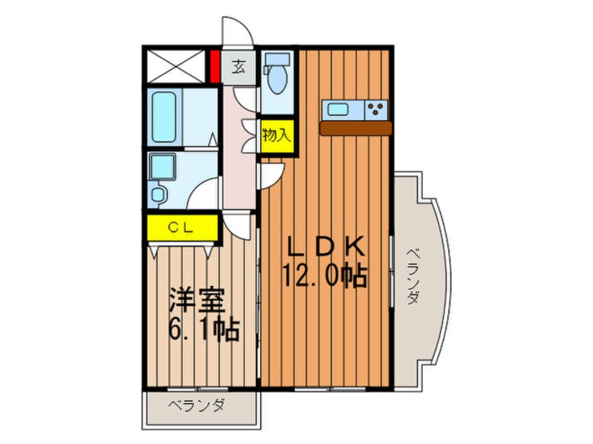 間取図 S－CUBE　長尾