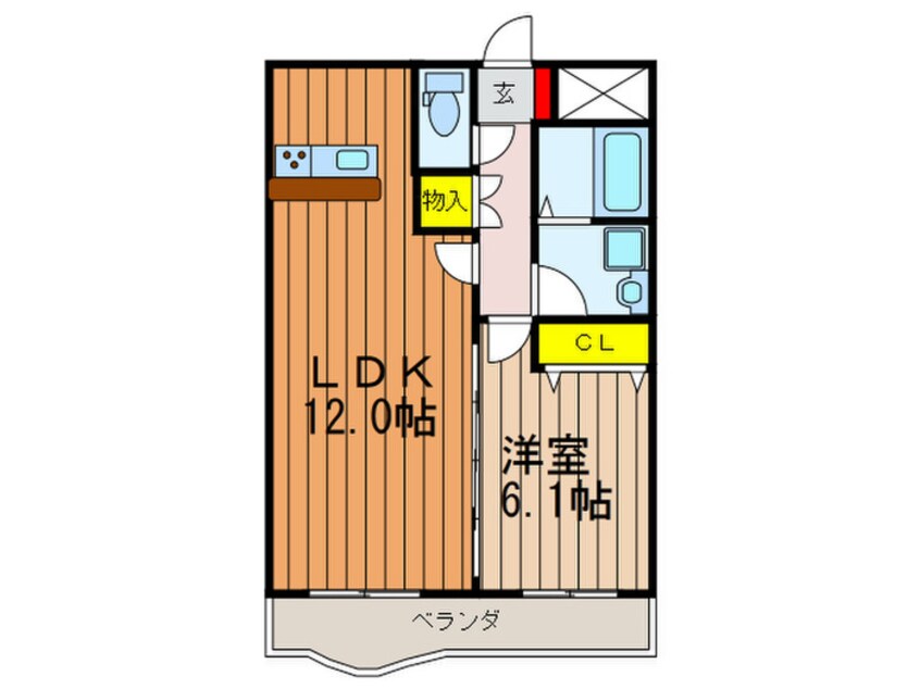 間取図 S－CUBE　長尾