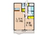 S－CUBE　長尾 1LDKの間取り