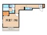 パラッツオ城陽 1Kの間取り