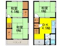 荻野貸家の間取図