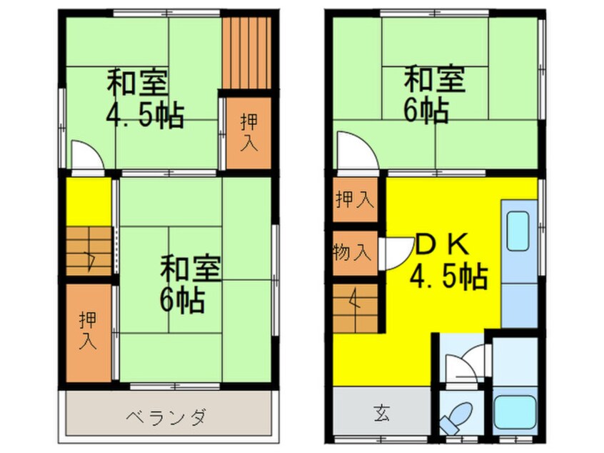 間取図 荻野貸家