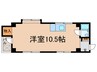 富松城レジデンス 1Rの間取り