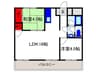 笹部豊中マンション 2LDKの間取り