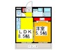 シャルマン緑橋 1LDKの間取り