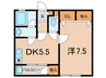 エタ－ナルⅡ 1DKの間取り