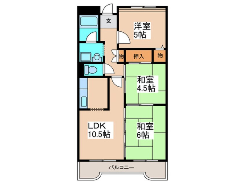 間取図 メゾンドゥボヌ－ル