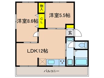 間取図 グリ－ンヒル山本通