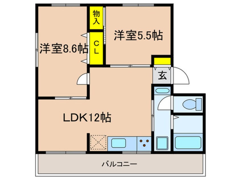 間取図 グリ－ンヒル山本通