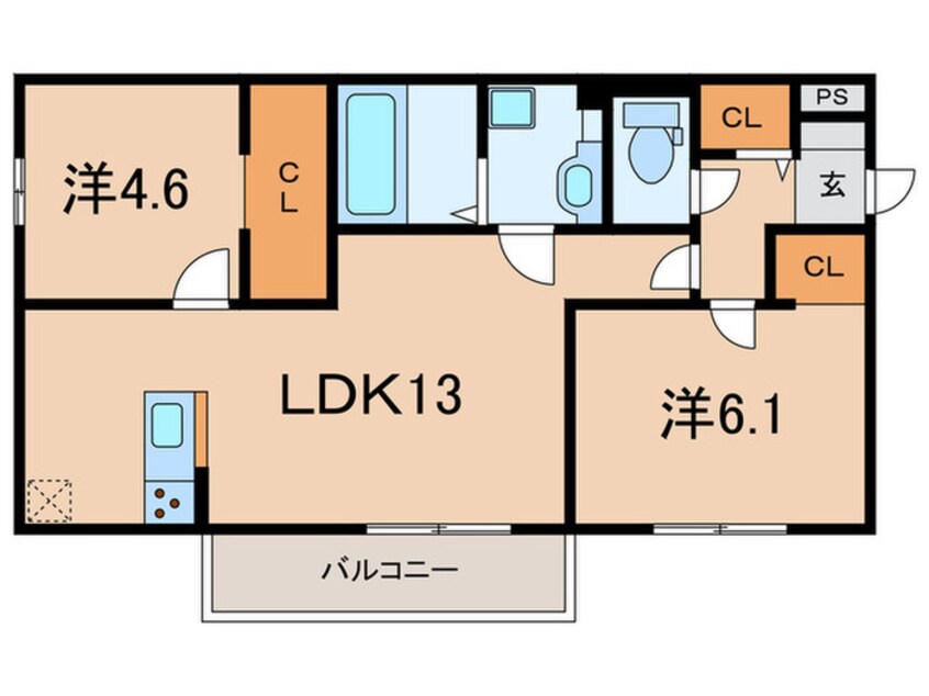 間取図 ラ・ヴェール杉尾台