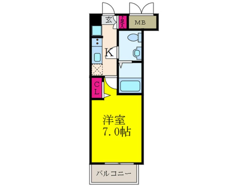 間取図 アリビオ江坂南金田