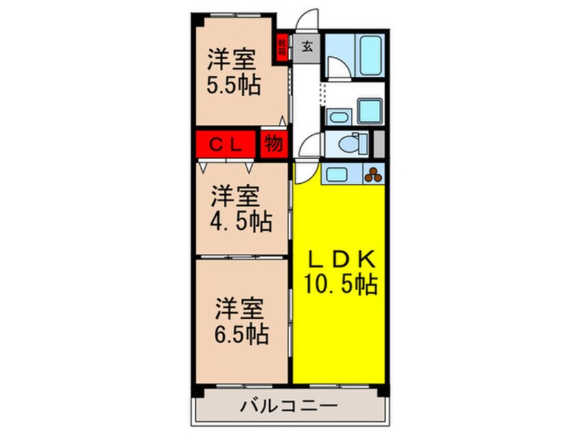 間取図 ハイツ三ツ池台