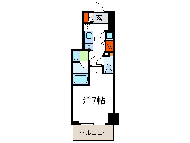 間取り図 エスライズ東天満(1403)