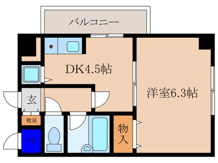 間取図 ﾗｲｵﾝｽﾞﾏﾝｼｮﾝ五条大宮第2（501）