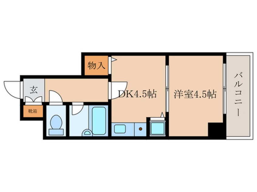 間取図 ﾗｲｵﾝｽﾞﾏﾝｼｮﾝ五条大宮第2（504）