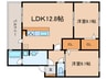 プランドール城山台 2LDKの間取り