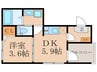 フォワード伏見稲荷 1DKの間取り