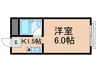 石切第二ハイツ 1Kの間取り