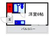 パ－クマンション本町 1Rの間取り