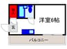パ－クマンション本町 1Rの間取り