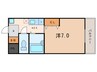 スターボード28 1Kの間取り