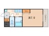 スターボード28 1Kの間取り