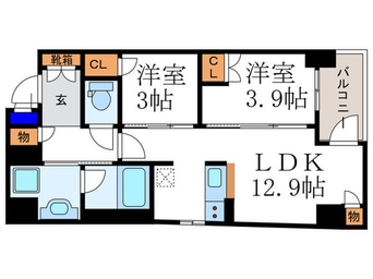 間取図 ソルレヴェンテ堀川高辻