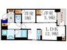 ソルレヴェンテ堀川高辻 2LDKの間取り