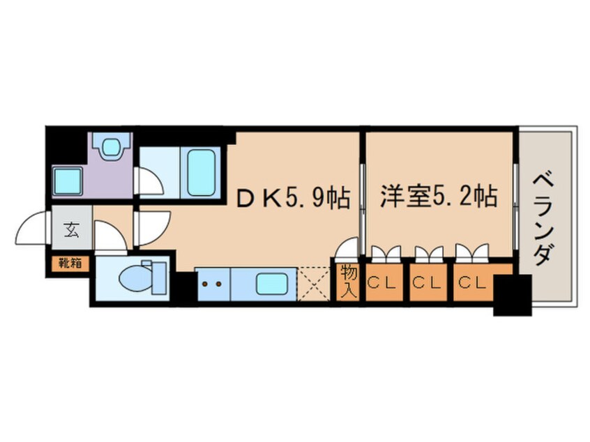 間取図 ソルレヴェンテ堀川高辻