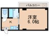 アピア幸和Ⅲ 1Kの間取り