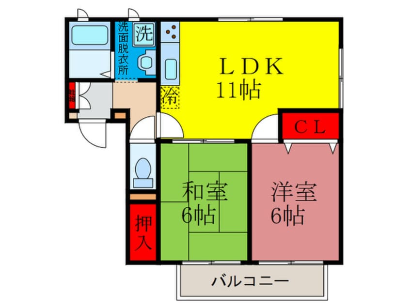間取図 ファミーユ南が丘Ｂ棟