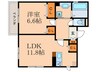 グランロジェール 1LDKの間取り