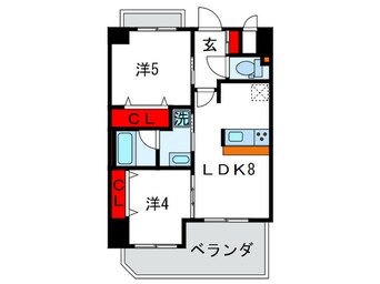 間取図 ｱｰﾃﾞﾝﾀﾜｰ本町ｲｰｽﾄ