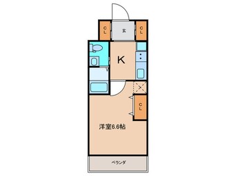 間取図 ｱｰﾃﾞﾝﾀﾜｰ本町ｲｰｽﾄ