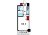 ｱｰﾃﾞﾝﾀﾜｰ本町ｲｰｽﾄ 1Kの間取り