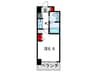 ｱｰﾃﾞﾝﾀﾜｰ本町ｲｰｽﾄ 1Kの間取り