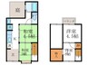 壬生相合町長屋(50-8) 4Kの間取り