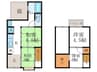 壬生相合町長屋(50-8) 4Kの間取り