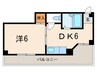 モンテカルロ本山 1DKの間取り