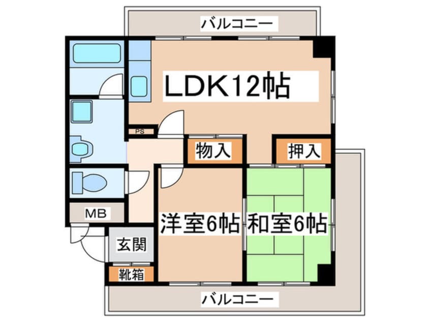 間取図 エソ－ル伊賀ヶ