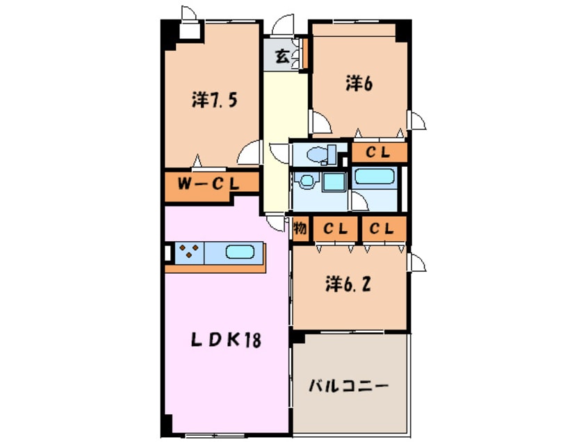 間取図 デセンテ甲子園口