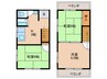 河北中町連棟住宅 3Kの間取り