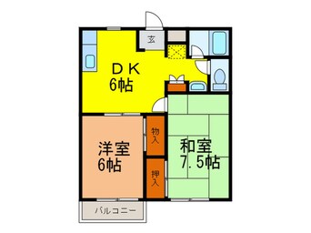 間取図 マノアール石切Ｂ