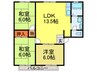 ワイドヒル山之上 3LDKの間取り